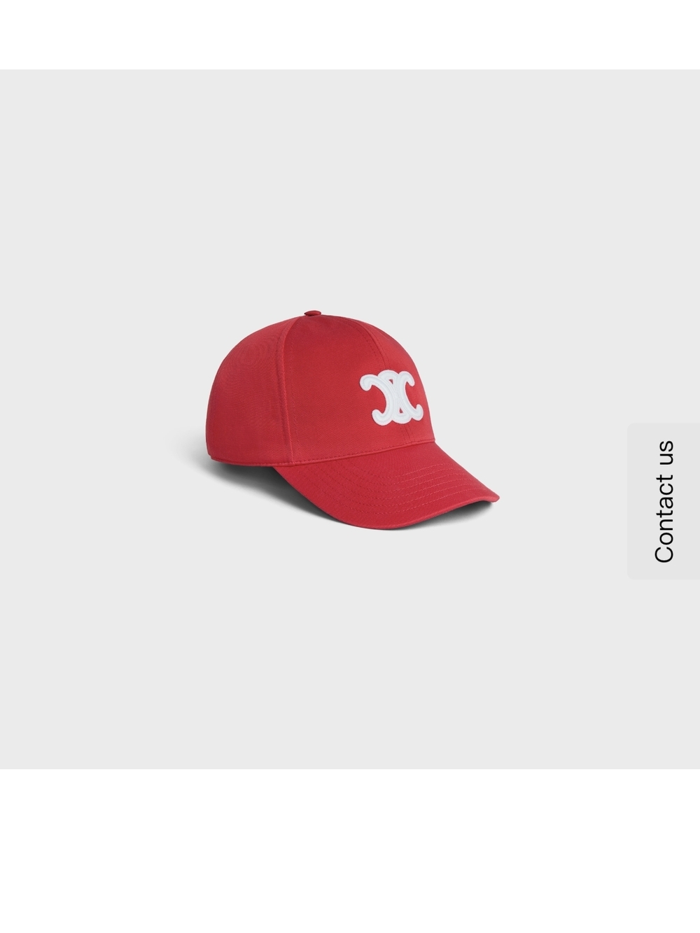 Celine Red Baseball Cap with White Logo - Picture 5 of 5